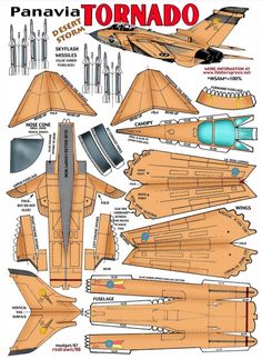 a paper model of a fighter jet with instructions on how to cut it and make it