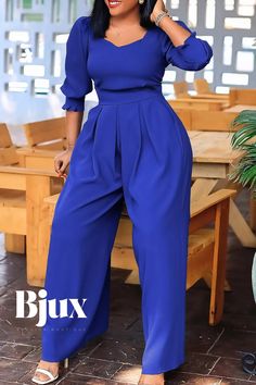 Bjux - Sophisticated Asymmetric Collar Jumpsuit with Exquisite Patchwork Design Formal Stretch Solid Color Jumpsuits And Rompers, Chic Solid Color Jumpsuits For Office, Stretch Jumpsuits And Rompers For Formal Occasions, Elegant Asymmetrical Jumpsuits And Rompers For Work, Chic Solid Color Jumpsuits And Rompers For Office, Collar Jumpsuit, Patchwork Designs, Two Pieces, Jumpsuit