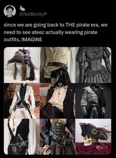 Pirate Astethic Clothes, Pirate Oc Art, Pirate Inspired Outfits, Piratecore Aesthetic, Ateez Pirate King, Piratecore Fashion, Pirate Oc, Victorian Pirate, Pirate Aesthetic