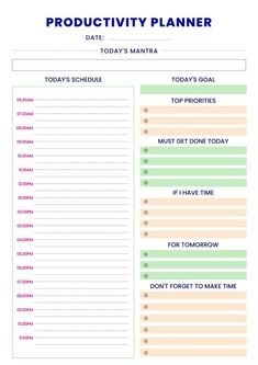 a printable workbook with the text, product activity planner for today's manta