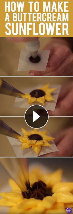 how to make a buttercream sunflower with the help of an art teacher