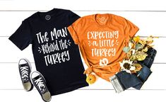 "Thanksgiving Pregnancy Shirt, Couples Pregnancy Announcement Shirt, Fall Pregnancy Shirt, Fall Maternity Shirt, Thanksgiving Maternity Shirt Couples pregnancy announcement shirts are perfect for sharing your exciting news!  ✨W A N T  20 % O F F ?✨ W E  I N V I T E  Y O U  T O  C L I C K  T H E  L I N K👇 https://trinitystreasureshop.aweb.page/p/5ceaf419-4cab-43bc-96cb-0c2f122176da H O W    T O   O R D E R: 1.) Choose your color & style in the first drop down menu 2.) Choose your size & style in Thanksgiving Maternity Shirt, Couples Pregnancy Announcement, Thanksgiving Pregnancy Shirt, Couples Thanksgiving, Fall Pregnancy, Fall Pregnancy Announcement, Pregnancy Reveal Shirt, Christmas Pregnancy Announcement, Christmas Pregnancy