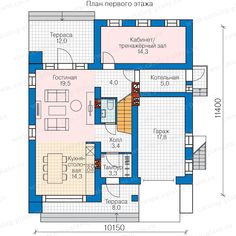 the floor plan for an apartment with three bedroom and two bathrooms, in russian language