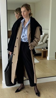 Sweater Dress Work Outfit Winter, Trench Coat Formal Outfit, Anoukyve Style Inspiration, Corporate Baddie Outfits, Corporate Wardrobe, Corporate Baddie, Chique Outfit, Event Outfit