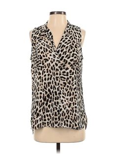 Vince Camuto Sleeveless Blouse Size: Small Tops - used. 100% POLYESTER, Animal Print | Vince Camuto Sleeveless Blouse: Brown Animal Print Tops - Size Small Calvin Klein Sleevless Animal Print, Animal Print Tops, Small Tops, Sleeveless Blouse, Vince Camuto, Print Tops, Sleeveless Top, Animal Print, Womens Tops