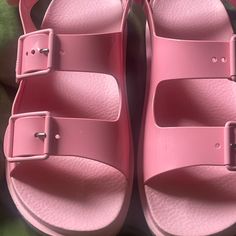 Pink Gucci Two Buckle Sandals With Back Straps Gucci Rubber Sandals, Gucci Pink, Shoes Gucci, Rubber Sandals, Buckle Sandals, Gucci Shoes, Back Strap, Women's Shoes Sandals, Shoes Sandals