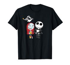 PRICES MAY VARY. Officially Licensed by Disney Graphic Artwork: ODNY-0806 Lightweight, Classic fit, Double-needle sleeve and bottom hem Nightmare Before Christmas Tshirt, The Nightmare Before Christmas Jack, Disney Nightmare Before Christmas, Christmas Clothing, Nightmare Before Christmas Jack, Christmas Tshirt, Jack And Sally, The Nightmare Before Christmas, The Nightmare