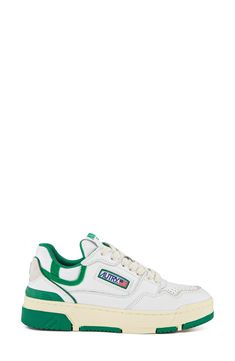 Colorblocking extends from the upper to the sole on this basketball-inspired sneaker outfitted with a reinforced heel and ankle support. Lace-up style Leather and textile upper and lining/rubber sole Imported Sporty Green Basketball Shoes With Contrast Sole, Green Sporty Basketball Shoes With Abzorb Midsole, Sporty Green Basketball Shoes, Green Sporty Basketball Shoes With Translucent Outsole, Sporty Green Basketball Shoes With Translucent Outsole, Green Leather High-top Sneakers For Light Sports, Green Chunky Sneakers With Translucent Outsole, Green High-top Chunky Sneakers In Sporty Style, Green Sporty High-top Chunky Sneakers