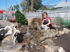 Kids love our water features too!! #Indianapolis #landscaping Landscaping