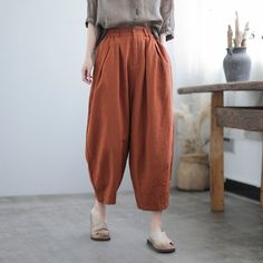 Details: Gender: Women Item Type: Pants Material: Cotton Season: Spring, Summer, Autumn Pattern: Solid Style: Casual, Loose, Retro Waist Type: Elastic Waist Size: One Size Waist: 72.00 - 100.00 cm/ 28.35 - 39.37 " Length: 82.00 cm/ 32.28 " Hip: 152.00 cm/ 59.84 " Thigh: 84.00 cm/ 33.07 " Bottom: 44.00 cm/ 17.32 " Relaxed Fit Patchwork Pants For Fall, Relaxed Fit Wide Leg Patchwork Bottoms, Wide Leg Bottoms With Patchwork And Relaxed Fit, Patchwork Wide Leg Bottoms With Relaxed Fit, High Waist Relaxed Fit Patchwork Pants, High Waist Patchwork Pants For Fall, High Waist Relaxed Fit Pants With Patchwork, High Waist Cotton Patchwork Pants, Patchwork Relaxed Fit Ankle-length Bottoms