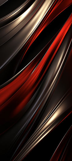 an abstract red and black wallpaper with wavy lines on it's side, as well as the background