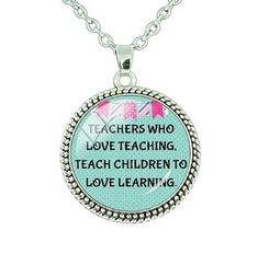 necklace teacher who love Cheap Personalized Necklaces For Teacher Appreciation, Mountain Jewelry, Seed Bead Jewelry, Best Teacher, Teaching Kids, Lobster Claw, A Child, Beaded Jewelry, Silver Plated