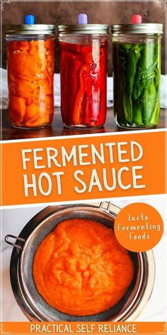 the cover of fermented hot sauce with three jars full of different foods