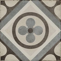 an artistic tile design in grey and white