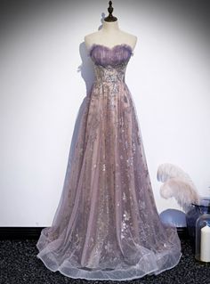 Purple Tulle, Purple Evening Dress, Purple Prom, Long Formal Dress, Floor Length Prom Dresses, Purple Prom Dress, Blue Evening Dresses, Prom Dress Inspiration, Cute Prom Dresses