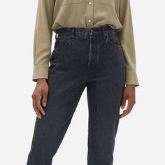 Women’s ’90s Cheeky Straight Jean | Everlane | Size 27 Classic Washed Black Rigid Denim Jeans, Classic Rigid Denim Flare Jeans For Everyday, Classic Flare Jeans In Rigid Denim For Everyday, Washed Black Straight Leg Cropped Jeans For Fall, Washed Black Straight Jeans For Fall, Classic Mom Fit Cropped Jeans For Fall, Straight Washed Black Jeans For Fall, Classic Straight Leg Washed Black Jeans, Classic Fall Rigid Denim Flare Jeans