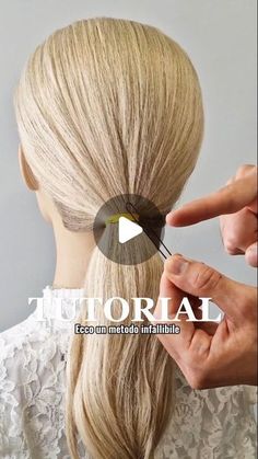 How To Wrap Hair Around Ponytail Tutorial, Elegant Ponytail Tutorial, Elegant Low Ponytail, Ponytail Wedding Hair, Tutorial Chignon, Sleek Low Ponytail, Wedding Ponytail Hairstyles, Diy Ponytail