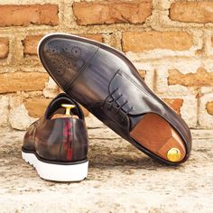 CUSTOMIZE French Shoes Style, French Shoes, Patina Style, Mens Derby Shoes, Designed Shoes, Derby Dress, Gentleman Shoes, Custom Design Shoes, White Wedges