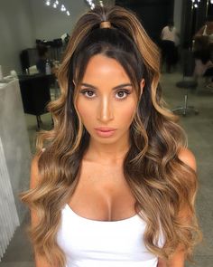 Up Half Down Hairstyles Weave, Half Up Ponytail Hairstyles, Half Up Hair Do, Hairstyles Weave, Half Up Half Down Hairstyles, Birthday Hair, Glam Hair, Hens Night