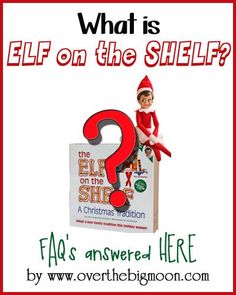 an elf is sitting on top of a book with the title what is elf on the shelf?