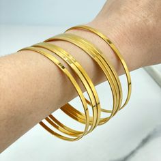 Matching Mommy and Me Stainless Steel Gold Flat Bangle Bracelet, Bangle Bracelet Set of 7, Kids or Women, Stackable Bangles Bracelet.- Bracelet Size:Medium: Width: 68mm | Thickness: 2mmSmall: Width: 55mm | Thickness: 1mm Adjustable Stackable Chain Bangle Bracelet, Gold Metal Wrap Bracelet Bangle, Stackable Gold Bangle Bracelet, Adjustable Flexible Gold Bangle, Adjustable Round Flexible Cuff Bracelet, Adjustable Flexible Round Cuff Bracelet, Metal Bangle Bracelets For Jewelry Making, Adjustable Flexible Chain Bangle Bracelet, Adjustable Stackable Hoop Bangle