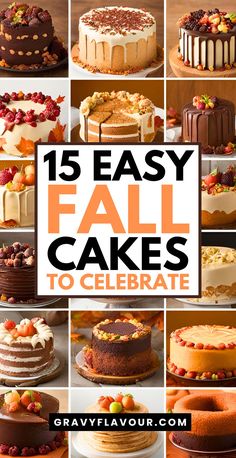 Fall Cakes Fun Fall Cake Ideas, Fall Wedding Cake Recipes, Fall Birthday Dessert Ideas, Cakes For Fall Season, Best Fall Cakes, Fall Cake Flavor Ideas, Fall Birthday Cake Ideas For Women, Fall Inspired Cakes, Fall Birthday Desserts