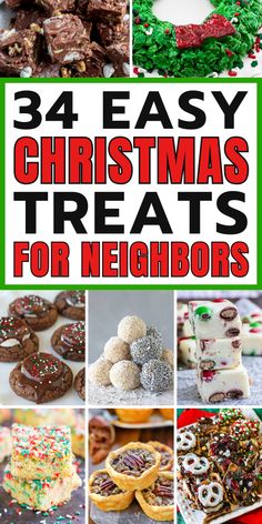 christmas treats for neighbor's with text overlay