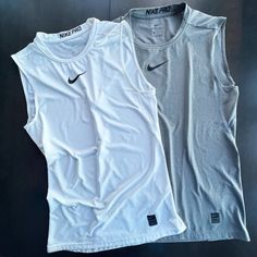 Nike Pro Dri Fit Tanks In Men's Small. No Snags, Stains, Odors. In Brand New Condition. Same Day Ship. Nike Dri Fit Tank Tops, Classic White Sports Top, Classic White Nike Tops, Gym Clothes For Men, Basketball Outfit, Gymwear Outfits, Masc Outfits, Pre Game, Shirts Nike