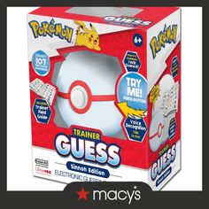 the pokemon trainer guess game is in its box