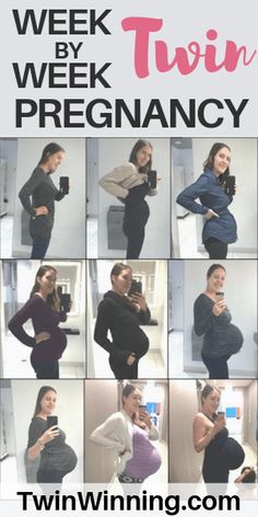 there are many pictures of different women in this photo, and the words week by week pregnancy