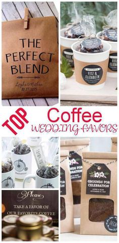 coffee wedding favors are perfect for the bride and groom