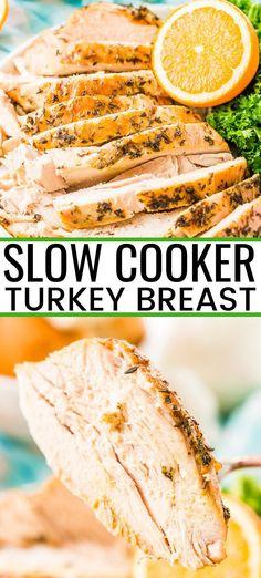 this easy slow cooker turkey breast recipe is the perfect way to use leftover turkey