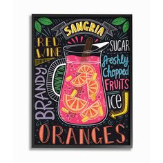 a poster with oranges and sanggraa on it