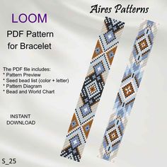 the loom pattern for bracelets is shown