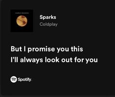 a black background with the words sparks coldplay and an image of a saturn planet