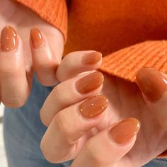 Brown Orange Nails, Bridal Nails French, Classy Nail Art Ideas, Romantic Nails, Bridal Nails