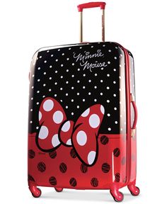 in stock Minnie Mouse Suitcase, Disney Luggage, Minnie Mouse Red, Disney Font, Hardside Luggage, Minnie Mouse Bow, Best Carry On Luggage, Spinner Suitcase, Fancy Nancy