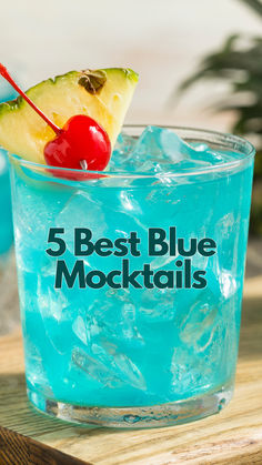 Blue Mocktails Virgin Blue Hawaiian Drink, Blue Mocktails Non Alcoholic Recipes, Blue Non Alcoholic Drinks, Blue Mocktail Recipe, Blue Mocktail, Virgin Drink Recipes, Blue Hawaiian Drink