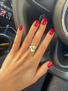 Square red burgandy gel biab nails Red Shirt Square Nails, Squared Red Nails, Red Nails Biab, Red Biab Nails, Short Square Red Nails, Nails Square Red, Square Red Nails, Red Nails Square, Red Square Nails