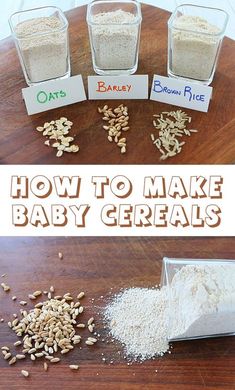 how to make baby cereals in small glass containers with labels on the top and bottom