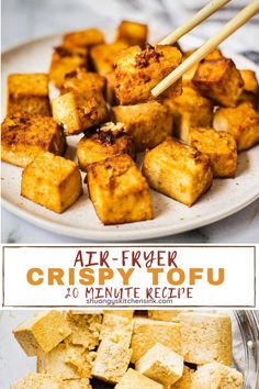 crispy and flavorful tofu made in an air fryer Air Fryer Tofu, Best Tofu, Gluten Free Desserts Healthy, Healthy Asian, Tofu Vegan, Healthy Asian Recipes, Weekday Dinner, Tofu Recipe, Wheat Free Recipes