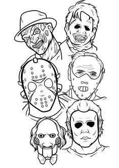 five people with masks on their faces