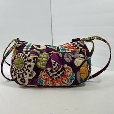 Vera Bradley Small Crossbody Purse - Bag - Purple Floral And Paisley Design.. Multicolor Rectangular Bag With Paisley Print, Everyday Use Bags With Paisley Print, Casual Multicolor Paisley Print Bags, Small Crossbody Purse, Purple Bags, Paisley Design, Small Crossbody, Purse Bag, Crossbody Purse