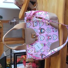 Brand New Adorable Convertible Satchel. From A Smoke Free Home! Nightmare Before Christmas Purse, Mermaid Purse, Artisan Bag, Burgundy Bag, Cowhide Purse, Purse Crafts, Upcycled Bag, Leather Satchel Handbags, Genuine Leather Totes