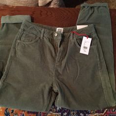 Very Cute Mom Style Cord Pants From Urban Outfitters! Got These Online And Missed The Window Of Return. They’re A Bit Too Small For Me. Cheap Green Bottoms By Urban Outfitters, Green Relaxed Fit Bottoms From Urban Outfitters, Green Bottoms With Pockets From Urban Outfitters, Urban Outfitters Relaxed Fit Green Bottoms, Green Bottoms With Pockets By Urban Outfitters, Urban Outfitters Green Cotton Bottoms, Casual Green Pants By Urban Outfitters, Bdg Corduroy Pants, Cord Pants