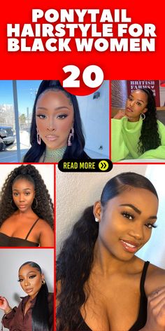 Experience the glamour of prom night with our curated collection of prom ponytail hairstyles for black women. These hairstyles offer a glamorous look that's perfect for one of the most memorable nights of your life Up In One Ponytail Black Women, Black Hair Styles Ponytails, Hair Accessories For Ponytails, Black Women Ponytail Hairstyles Natural, Black Womens Ponytail Hairstyles, Wedding Hairdos For Black Women, Glamorous Ponytail Hairstyles, All Back Ponytail Black Women, Black Woman High Ponytail