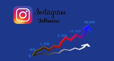 the instagram followers graph is shown with an arrow pointing up and down, as well as