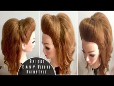 Easy Wedding Hairstyles, wedding Hairstyles, Bridal Hairstyles, Hairstyles - YouTube Beautiful Hairstyles For Short Hair, Short Hair Easy Hairstyles, Hairstyles For Short Hair Easy, Easy Wedding Hairstyles, Fruit Carvings, Easy Wedding, Hairstyle Youtube, Home Beauty Tips