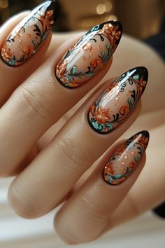 February Nail Designs 2024 French Manicure Long Nails, Mail Inspo, Manicure Designs, Art Deco Nails, May Nails, February Nails, Floral Nail, Nail Fashion, Funky Nails