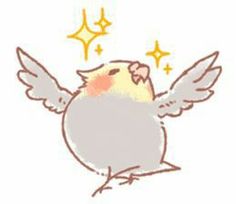 a drawing of a bird with stars on its wings